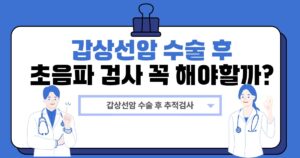 갑상선암 수술 후 초음파검사